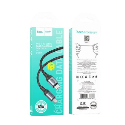 Cavo Hoco X102 Fresh USB-C to USB-C Nylon PD 60W - vista 1