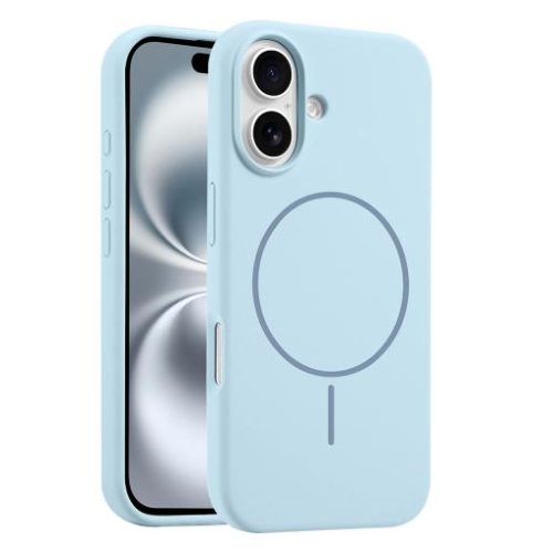 Cover Silicone MagSafe Serie MagSilk Celeste Apple iPhone 17