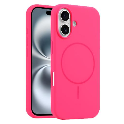 Cover Silicone MagSafe Serie MagSilk Fucsia Apple iPhone 16
