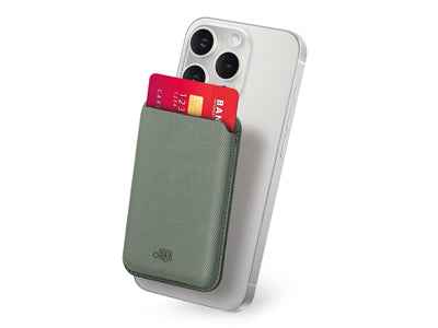 Wallet Magnetico verde jeans - MOKO