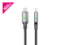 Cavo USB-C to USB-C 100W Glow Nylon LED Nero - cavo