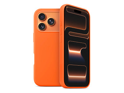 Cover Gommata MagSafe Liquid Case Arancione Apple iPhone 17 Pro
