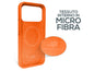 Cover Gommata MagSafe Liquid Case Arancione iPhone 17 Pro - tessuto interno microfibra