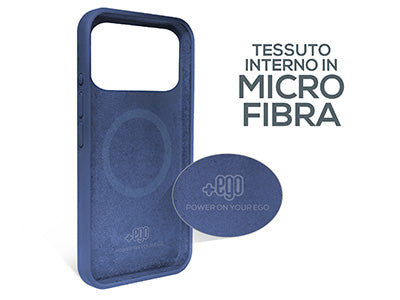 Cover Gommata MagSafe Liquid Case Cobalto iPhone 17 Pro - tessuto interno microfibra